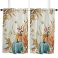 thumbnail image 4 of Autumn Thanksgiving Blue Orange Retro Living Room The Bedroom Home Interior Room Decoration Drapes Kitchen Curtains, 4 of 6