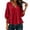 Red #13, variant on Women's V Neck Tiered Ruffle Blouses, 3/4 Sleeve Peplum Loose Casual Flowy Tops 2XL