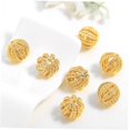 thumbnail image 2 of WASHWEPE Golden Round Metal Beads for Jewelry Beading Kits and DIY Accessories, 2 of 8