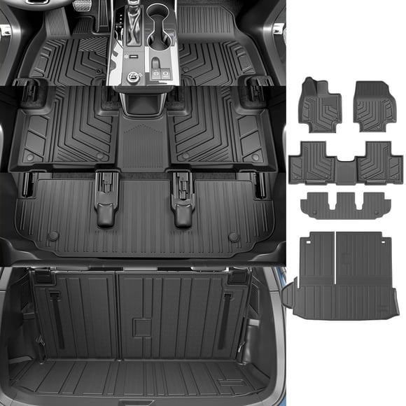 Powoq Alfombrilla Compatible Con Toyota Highlander 2020-2025, Alfombrilla De Carga, Revestimiento De Maletero, Repuesto Para Accesorios Toyota Highlander 2020-2025