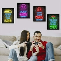 Video Game Room Decor Boys Gaming Wall Art Neon Game Room Decor Gaming Poster Game Room Wall Decor Teenage Boys Room Decor Video