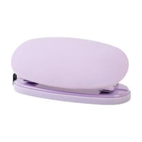 Holloyiver Metal 6 Hole Paper Punch, 1/4inch/6mm Metal Hole Puncher 10 Sheet Punch Capacity Adjustable Hole Punch for A4/A5/B5 Size Office and Home Supplies, Purple