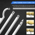 thumbnail image 4 of 12Pcs Carbide Cutter Insert Set Sharp Carbide Cutter Combination Set with 4 Screws Durable 0.5inch /0.43inch Square/1.2inch Rhombus Shape Cutter for Woodworking, 4 of 11