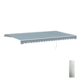 thumbnail image 2 of ALEKO Motorized Retractable 16 x 10 feet Home Patio Awning Sunshade Sky Blue, 2 of 7