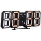 thumbnail image 1 of 3D Led Digital Clock Electronic Table Clock Alarm Clock Wall Glowing Hanging Clock, Orange Black Display - Orange Black Display, 1 of 4