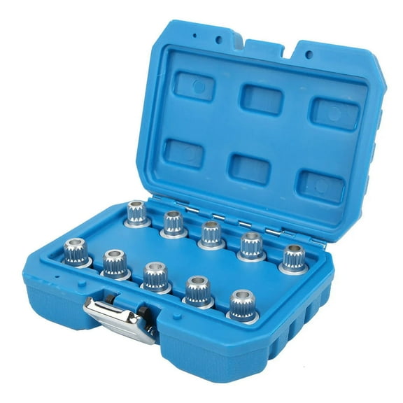 FOR 10Pcs Wheel Locking Lug Nut Key Set Remover Installation Anti‑Theft Kit