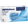 thumbnail image 6 of RM WELLNESS Blue 3-Ply Disposable Face Masks with Ear Loops, Adult, 20 Count, 6 of 7