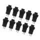 thumbnail image 1 of 10Pc 125V 3A 250V 1.5A Interruptor de botón negro momentáneo Baoblaze, 1 of 8