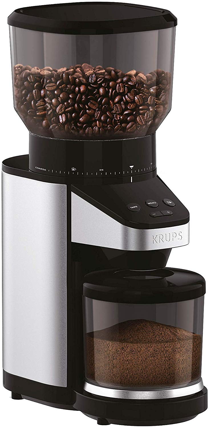 Krups Calvi Traditional Espresso Steam and Pump Coffee Machine and Expert Burr Coffee Grinder 