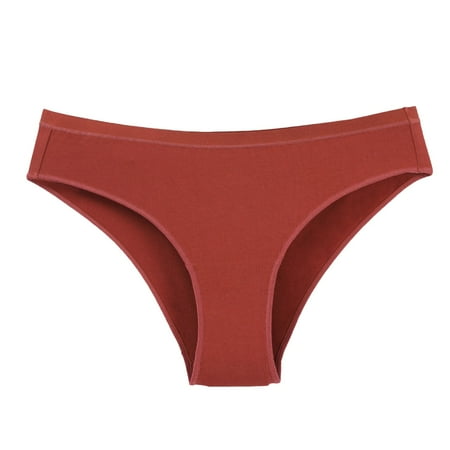 TFEOQRY Women s Briefs Underwear Solid Color Cotton High Waist Boxers Leisure Breathable Briefs Red