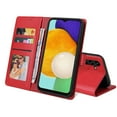 thumbnail image 1 of Wallet Protective Case For Samsung Galaxy A13 5G,PU Leather Magnetic Folio Flip Holder Shockproof Phone Case with 3 ID Credit Card Slots and 1 Cash Pocket For Samsung Galaxy A13 5G,Red, 1 of 12