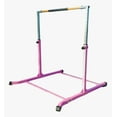 thumbnail image 3 of GymPro Gymnastics Bar Kip Bar for Kids, Adjustable Height 3 to 5 FT, Professional Junior Gymnastic Bar for Home, Athletic Horizontal Training Bar for Gymnasts, Expandable for Children and Adults, Pink, 3 of 9
