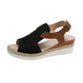 thumbnail image 2 of Norvail Sandals for Women Platform Wedge Open Toe Low Heel, Beach Sandals with Cushioned Footbed, Low Wedge Heel and Ankle Strap for Secure Fit, Casual Dress Sandals for Summer, 2 of 4