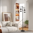 thumbnail image 6 of SUNMORY 63" Modern Floor Lamps with Stepless Dimming, 2 Light Glass Floor Lamps for Living Room, Lamps for Bedroom with Weighted Marble Base, Includes 2 LED Bulbs for Bedroom Living Room, 6 of 15