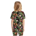 thumbnail image 3 of Picia Watercolor Tropical Flowers Printed Boys' Kids-PJ Snug Fit Cotton Short Sleeve Top and Shorts 2 Piece Pajama Set-X-Large, 3 of 9