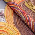 thumbnail image 4 of 2pcs Round Shape Hand-woven Cup Placemat Coaster Cotton Thread Table Mat Coasters Colored Heat Resistant Mat for Home (R, 4 of 7
