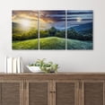 thumbnail image 4 of wall26 - 3 Piece Canvas Wall Art - Trees on Hillside of Mountain Range with Coniferous Forest and Flowers on Meadow - Modern Home Art Stretched and Framed Ready to Hang - 16"x24"x3 Panels, 4 of 7