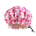 thumbnail image 4 of AYYUFE Floral Animal 2-Layer Adjustable Satin Night Sleep Shower Hat Hair Care Cap, 4 of 5