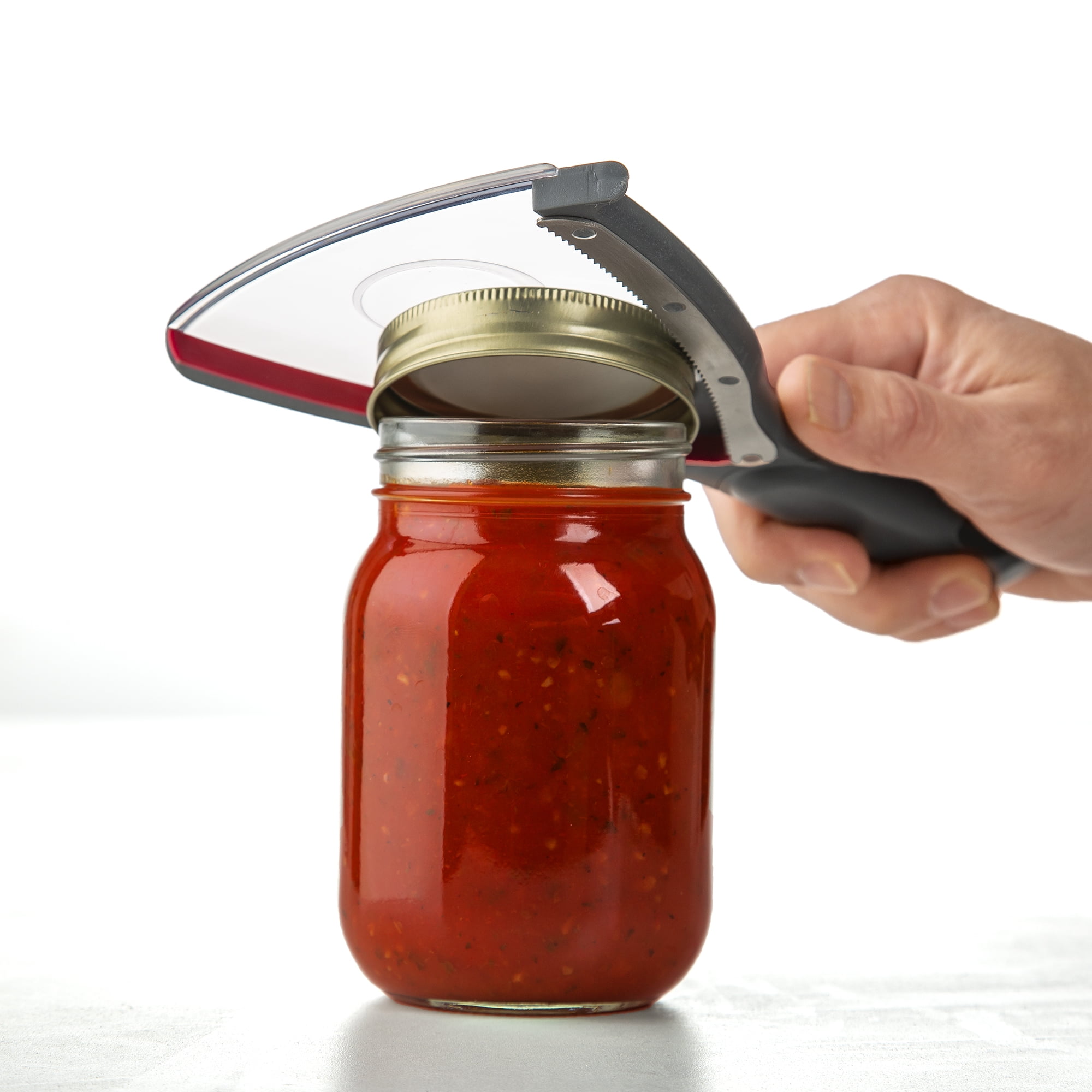 Prep Solutions Jar Opener with Bottle Opener, Flip Out Blade for Packaging and Can Tabs