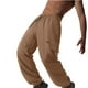 thumbnail image 5 of Pantalones de trabajo para hombre, de color liso, con cordón, cintura elástica y múltiples bolsillos, 5 of 6