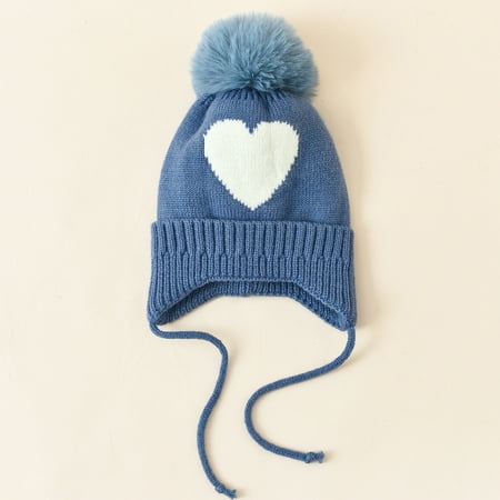 

Hunpta Hats For Kids Unisex Children s Winter Love Pattern Fashion Cap Knitting Pullover Hat Protect Ears Warm Hat