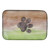 Dog Paw Watercolor Dish Drying Mat