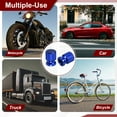 thumbnail image 6 of Aluminum Tire Valve Stem Caps, 4 Pcs Tire Valve Caps Vehicle Car Tire Air Caps Covers with O Rubber Ring, Blue, 6 of 6