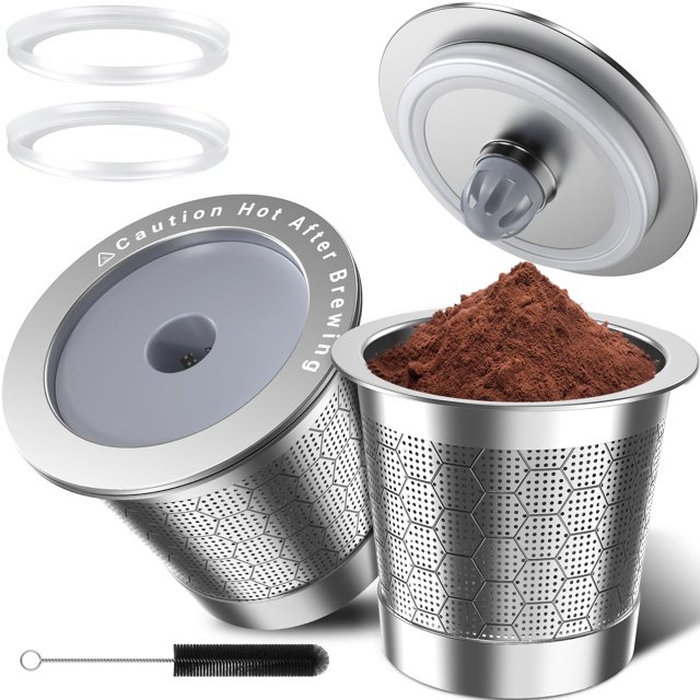 Vasos K reutilizables CTIANWXY para Keurig 1.0 de acero inoxidable, paquete de 2