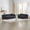 Black, variant on 3-Seater + 2-Seater Combination Sofa Chesterfield Classic Rolled Arm Velvet Modern Combination Sofa Suitable for Apartment Living Rooms, Family Living Rooms and Offices (Beige)
