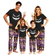 thumbnail image 6 of Short Sleeve Family Matching Pajamas Halloween Scary Face Top Vintage Halloween Symbol Pattern Long Pants, 6 of 6