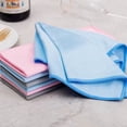 thumbnail image 4 of 1 Pack Microfiber Glass Cleaning Cloth 11.8 Inch X 15.8 Inch Polishing Cloths Glass Cleaning Towel Lint Free Cloth for Cleaning Windows, Glasses, Mirrors, Windshields, Stainless Steel, Blue, 4 of 9