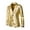 Gold, variant on ZVNAΖH Mens Sequin Blazer Two Button Tuxedo Suit Jacket Party Festival Wedding Prom