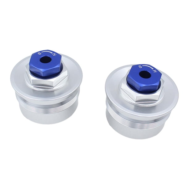 2 piezas de tornillos de amortiguador de horquilla delantera de motocicleta Cola Plata