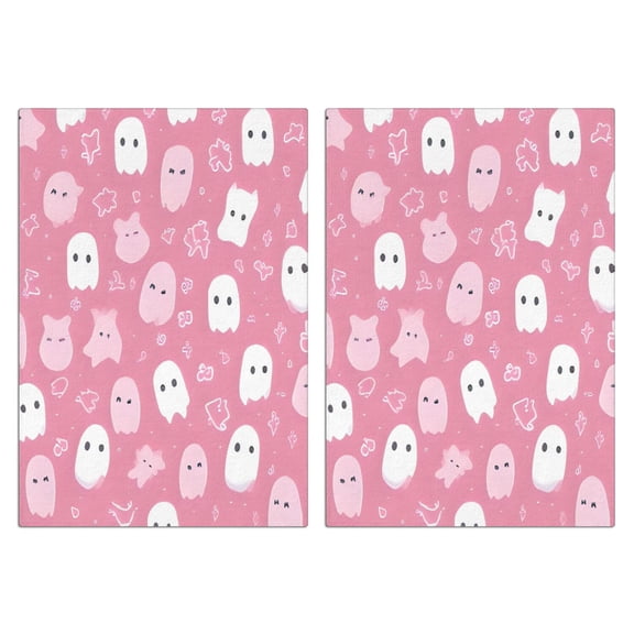 2 Pcs Funny Kitchen Towels,Pastel Halloween Ghost Pattern Microfiber Dish Towels,Kitchen Tea Towels,Kitchen Towel Set (18" X 26")