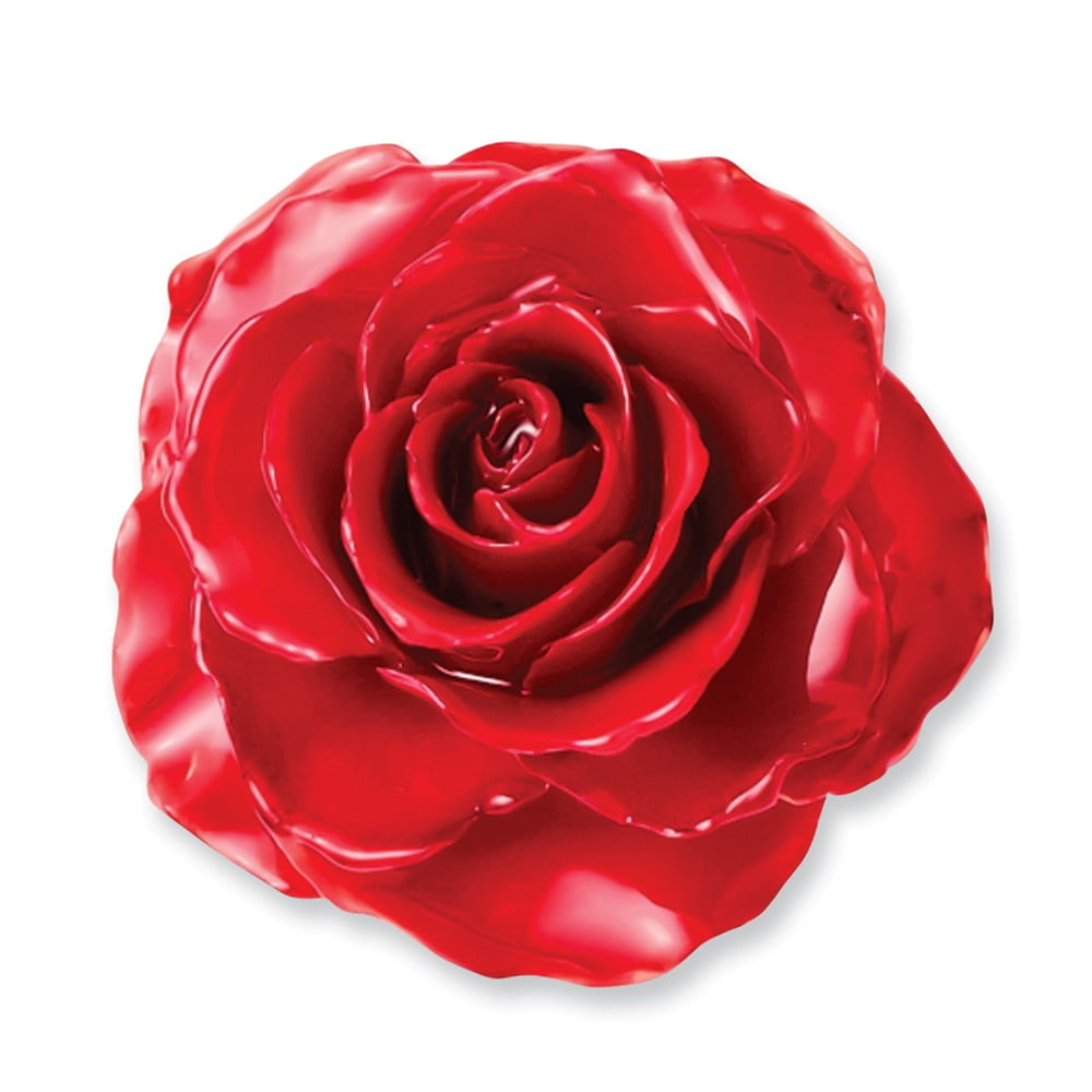 Ring Band Adjustable Lacquer Dipped Red Rose