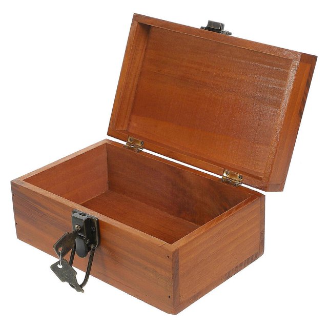 Compartment Storage Box Wooden Rectangular For Shop 1Set