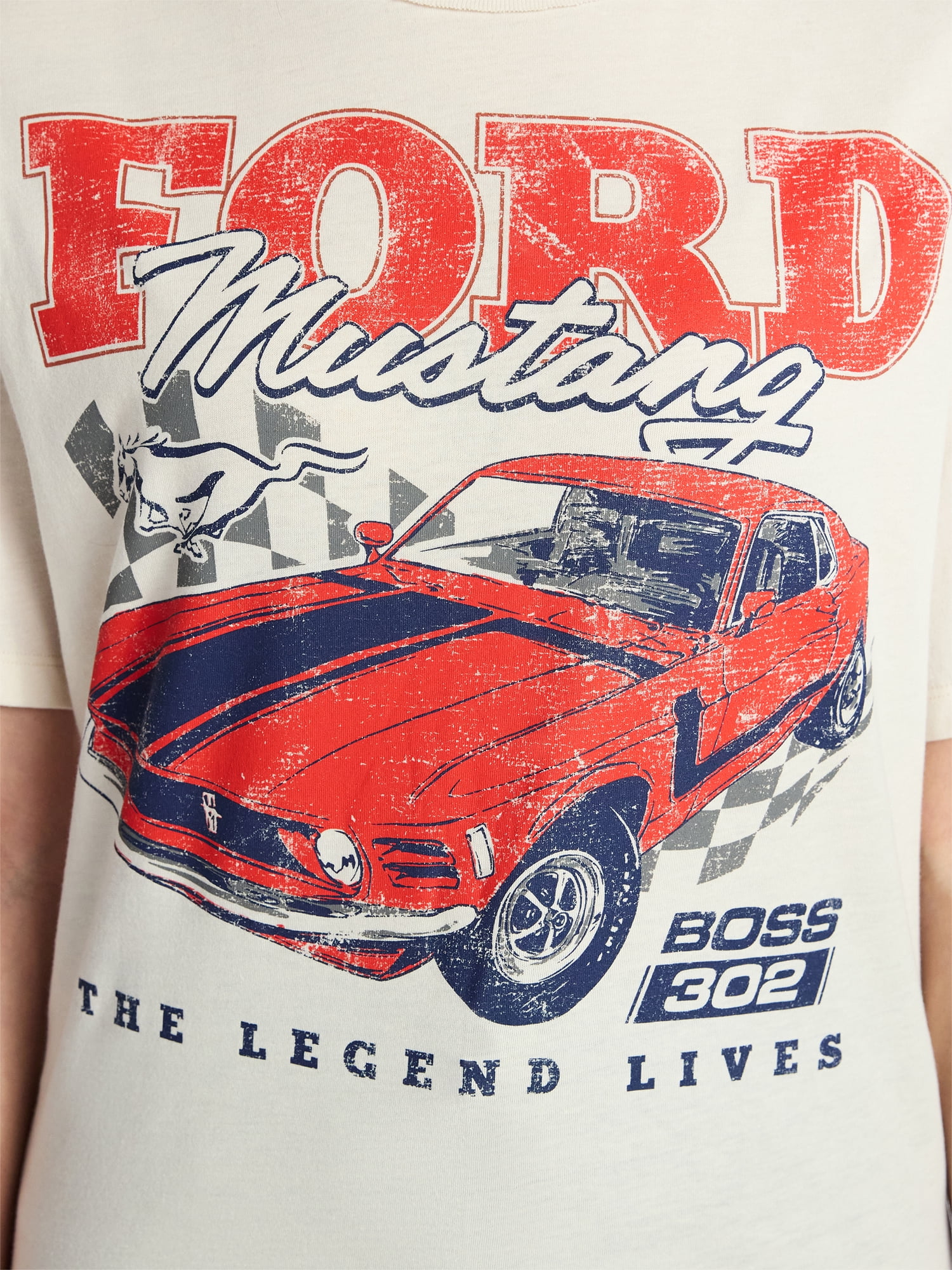 Ford Mustang Women's Graphic Tee with Short Sleeves, Sizes XXS-XXL