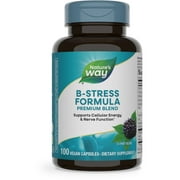 Nature's Way B-Stress Formula Capsules, Supports Cellular Energy & Nerve Function*, Unisex, 100ct