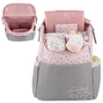 thumbnail image 4 of Baby Essentials Multi-Pocket Diaper Bag Backpack (5 Piece) with Matching Changing Pad and (3) Organizer Pouches for Newborns, Infants & Toddlers in Pink & Gold Hearts, 4 of 9