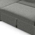 thumbnail image 6 of ModFusion U-Shaped Expandable Sofa – Grey, Teddy Plush & Foam, Iron Frame, Pull-Out Bed, 6 of 6