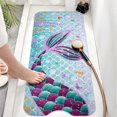 thumbnail image 6 of Mermaid Bathtub Mat Non Slip Shower Mat Extra Long Anti Slip Bath Mats for Tub with Suction Cups and Drain Holes, 6 of 6