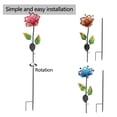 thumbnail image 4 of Adeco  Set of 3 Solar LED Metal Flowers Garden Stakes, 4 of 8