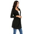 thumbnail image 6 of Fannyc Long Sleeve Cardigans With Pockets For Women Fashion Casual Versatile Wrap Sweater Soft Warm Stretch Long Open Front Top Outwear Black, 6 of 8