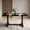 Brown, variant on Home Design Talon Rectangular Dining Table with Trestle Base, Two-Tone Finish, Solid Wood Construction, Traditional Style, Brown/Antique Gray
