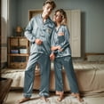 thumbnail image 2 of EHQJNJ Matching Pajamas for Couples Pants and Shorts Couples Sleepwear Made of Silk and Coolmax Material with for Casual Living At Home: for Sleeping Or Relaxing Matching Pajamas for Couples Funny, 2 of 5