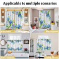 thumbnail image 5 of Blue Hydrangea Floral Kitchen Curtains Window Panels, Spring Butterfly Watercolor Flower Insulated Window Treatment Curtain, Grommet Curtains for Bedroom/Living Room/Bathroom, 2 Piece 42"Wx45"L, 5 of 8
