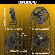 Caterpillar® Fan 20 High-Velocity 4-Speed Shroud Metal Floor Fan, 5200 CFM, Black