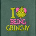 thumbnail image 3 of The Grinch - I Love Being Grinchy - Women's Lightweight French Terry Long Sleeve Shirt, 3 of 5