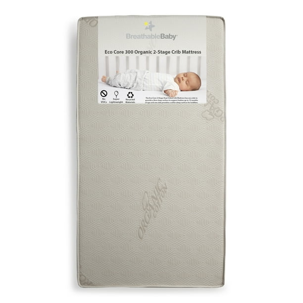 BreathableBaby Eco Core 300 Organic 2Stage Crib Mattress, Lightweight