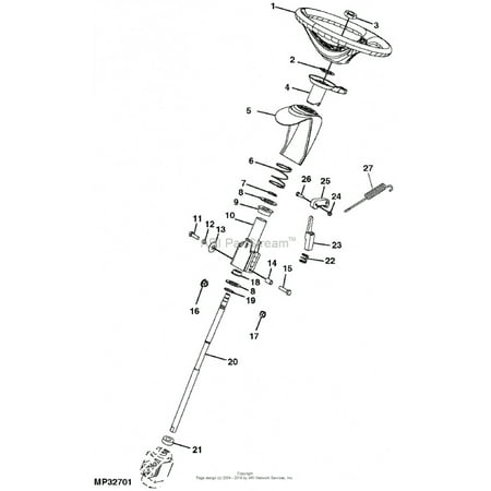 AM135148 STEERING COLUMN fits JOHN DEERE (New OEM)